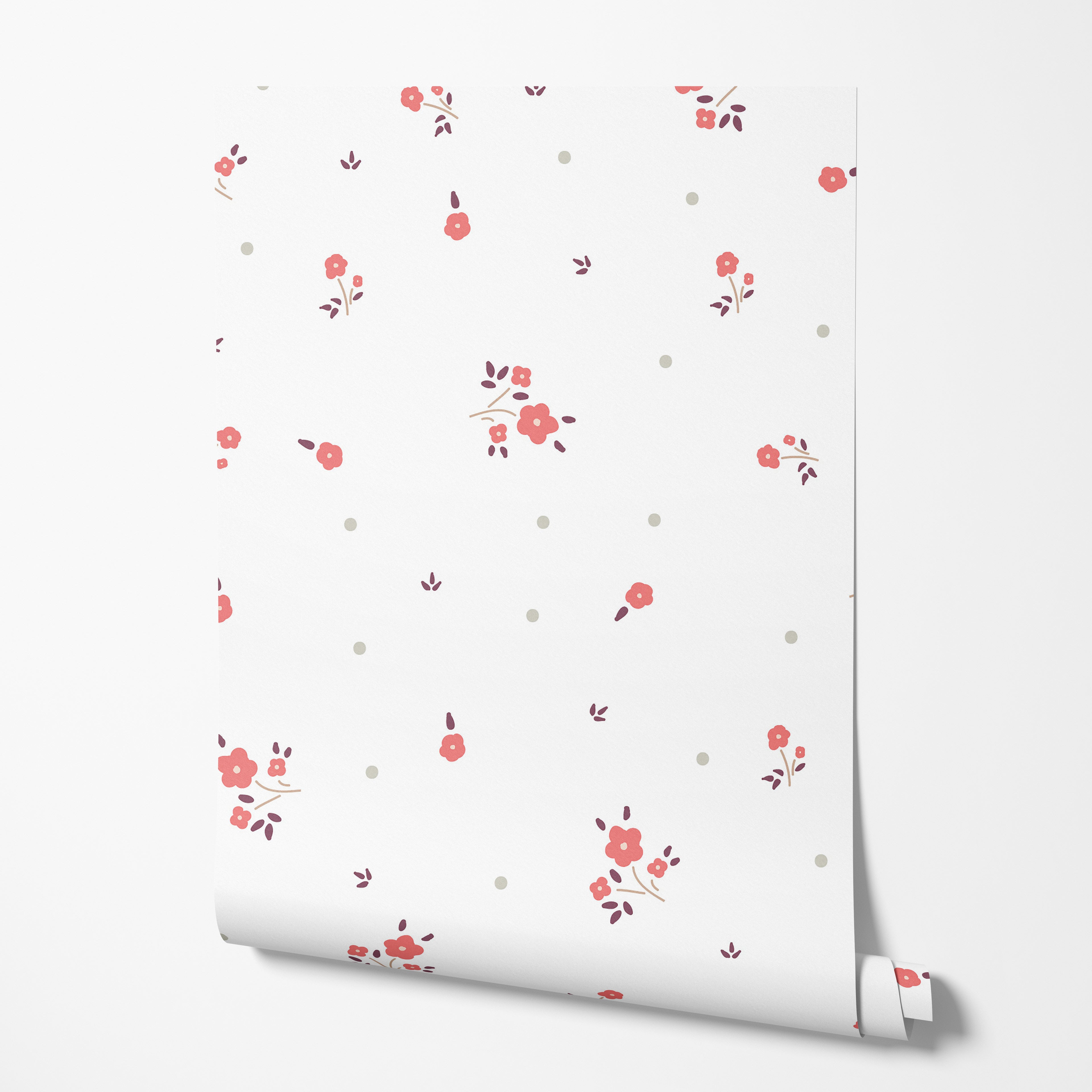 Playful Ditsy Floral Wallpaper