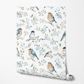 Floral with Birds Wallpaper