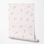 Blush Pink Floral Wallpaper