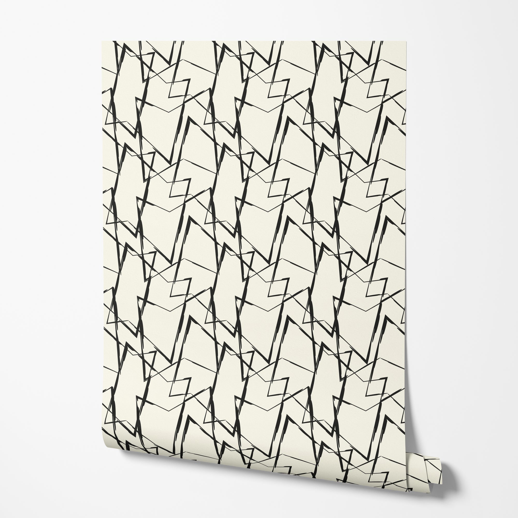 Abstract Brushstroke Geometric Wallpaper