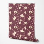 Burgundy Vintage Wallpaper
