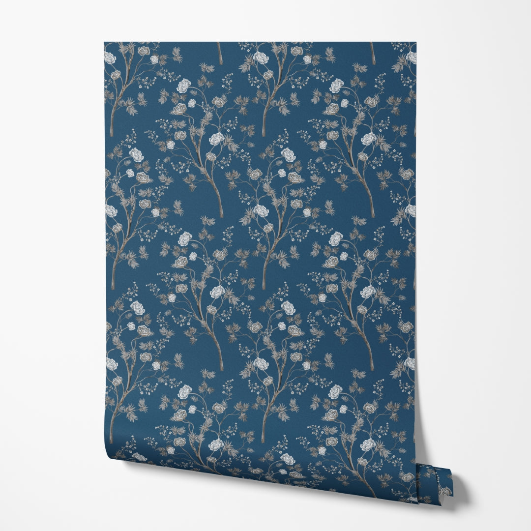 Blue Floral Wallpaper