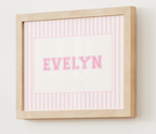 Custom Vintage Stripes Name Art Print