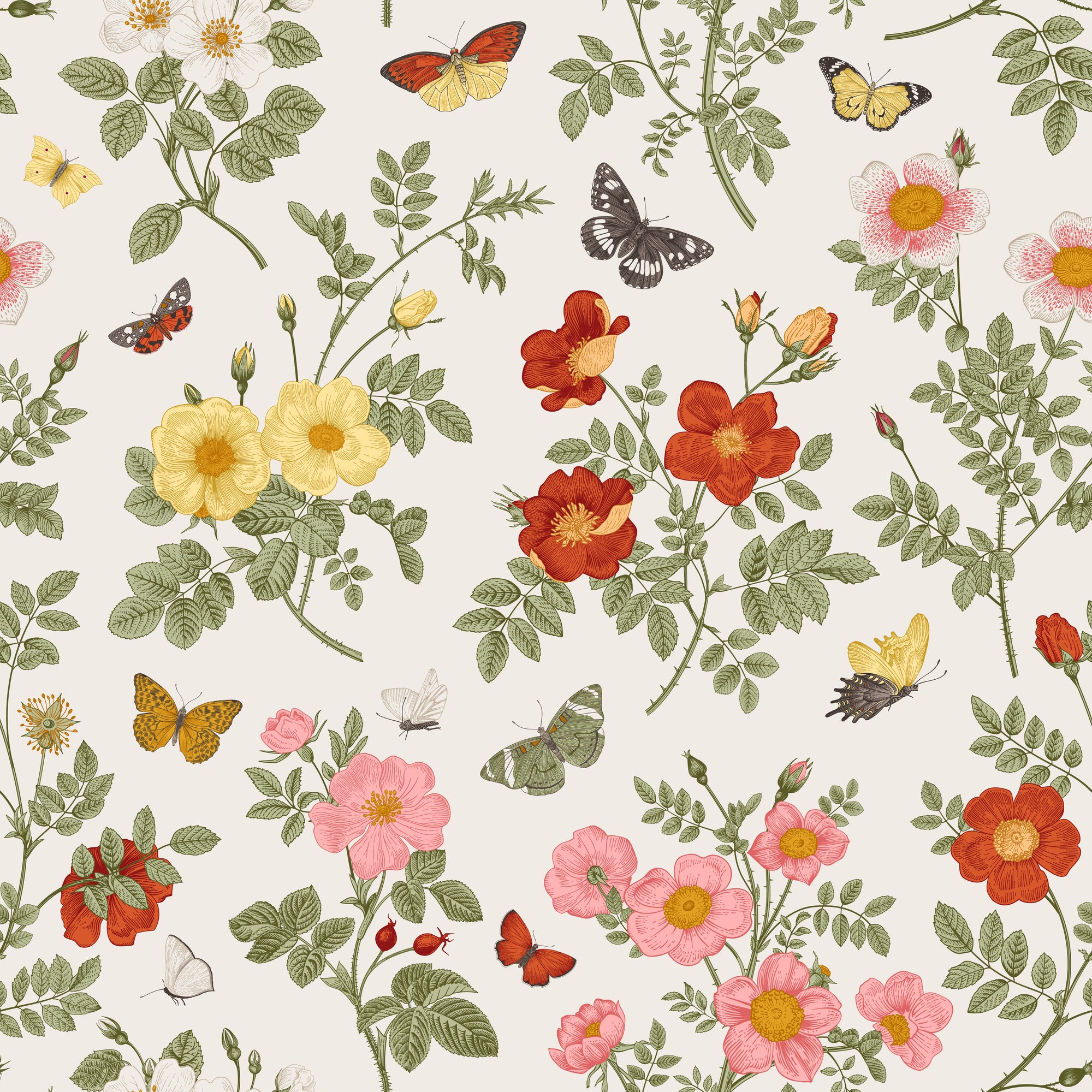The Briar Butterfly Wallpaper