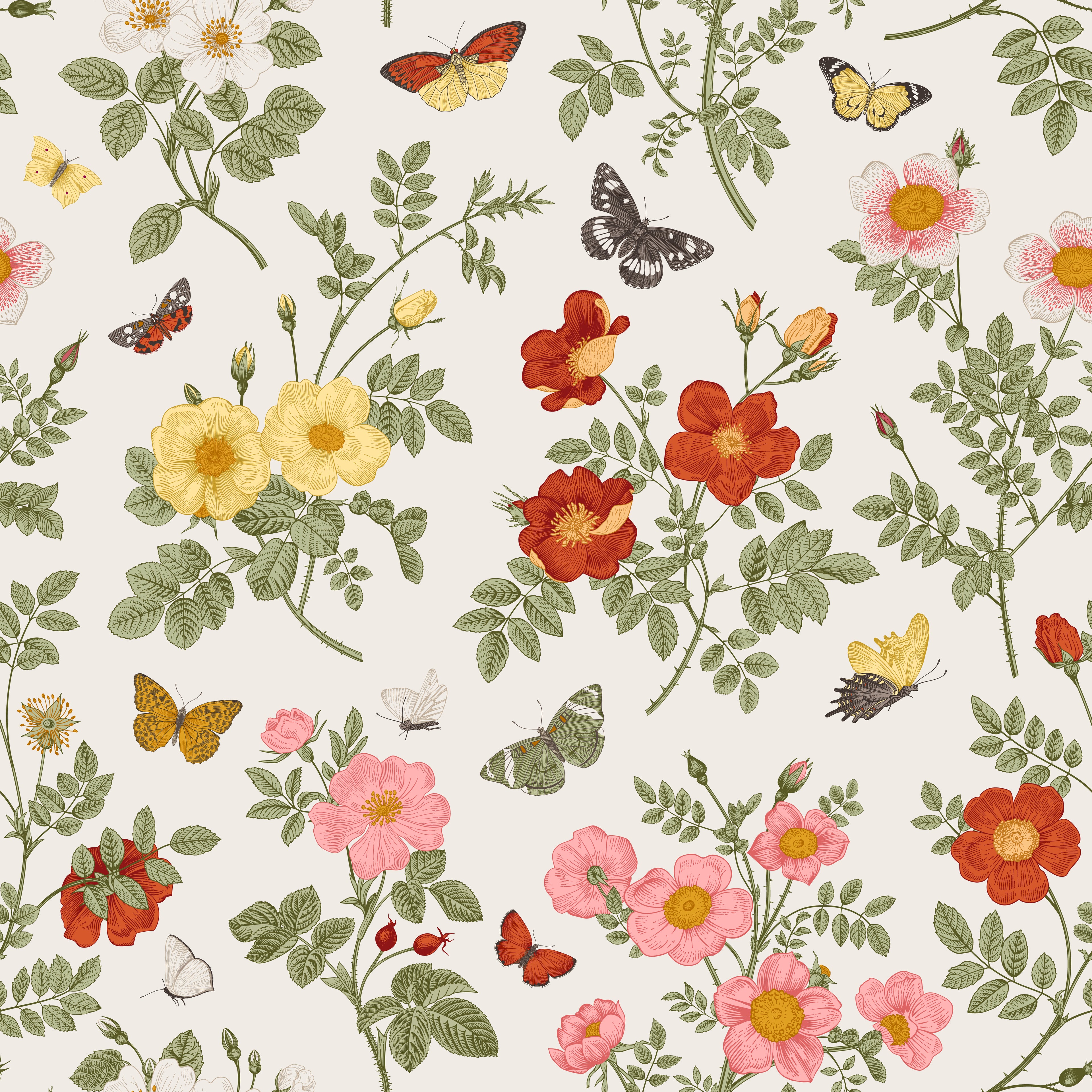 The Briar Butterfly Wallpaper