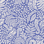 Blue and White Fern Wallpaper
