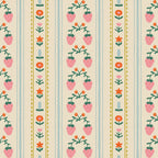 vintage berry wallpaper, premium peel & stick, sample 12 inchesx12 inches, pink; beige; striped, wallpaper decor