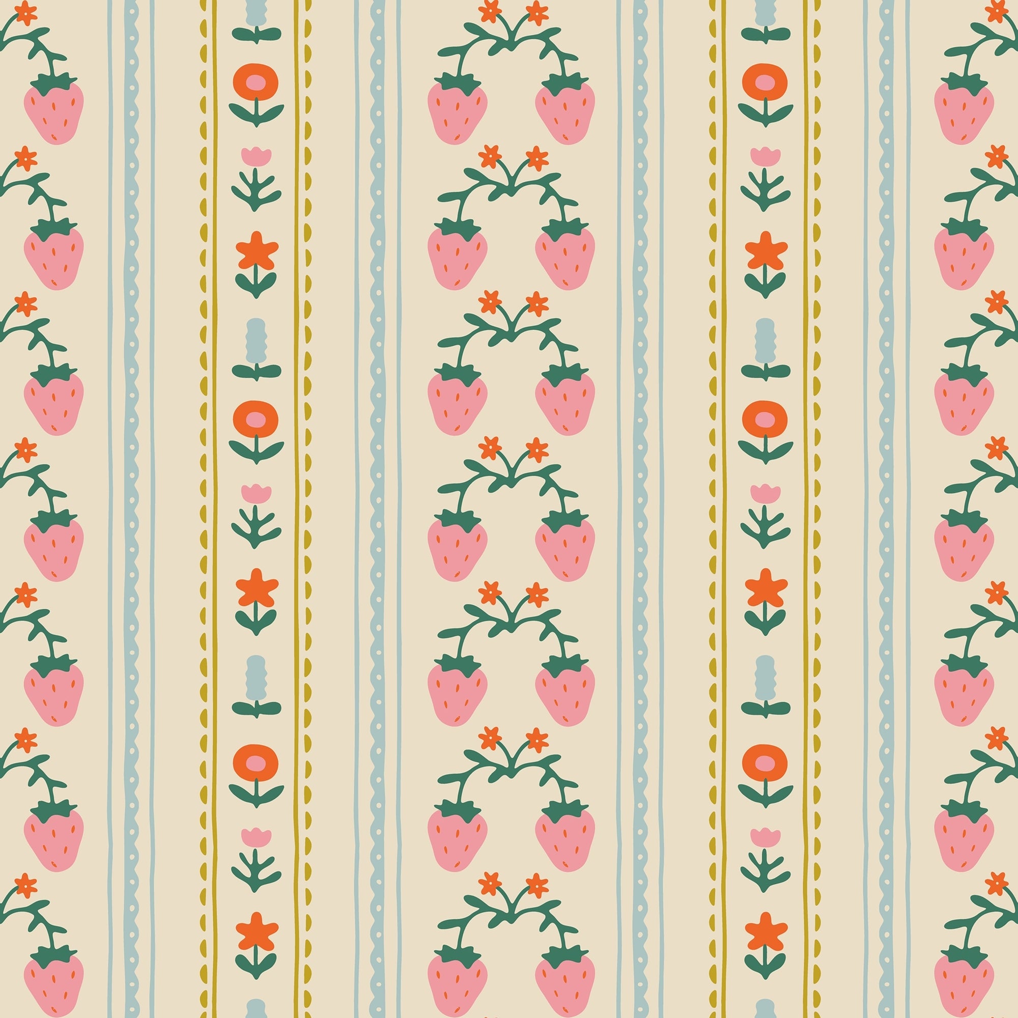 vintage berry wallpaper, premium peel & stick, sample 12 inchesx12 inches, pink; beige; striped, wallpaper decor