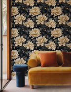 Peony Brocade Wallpaper