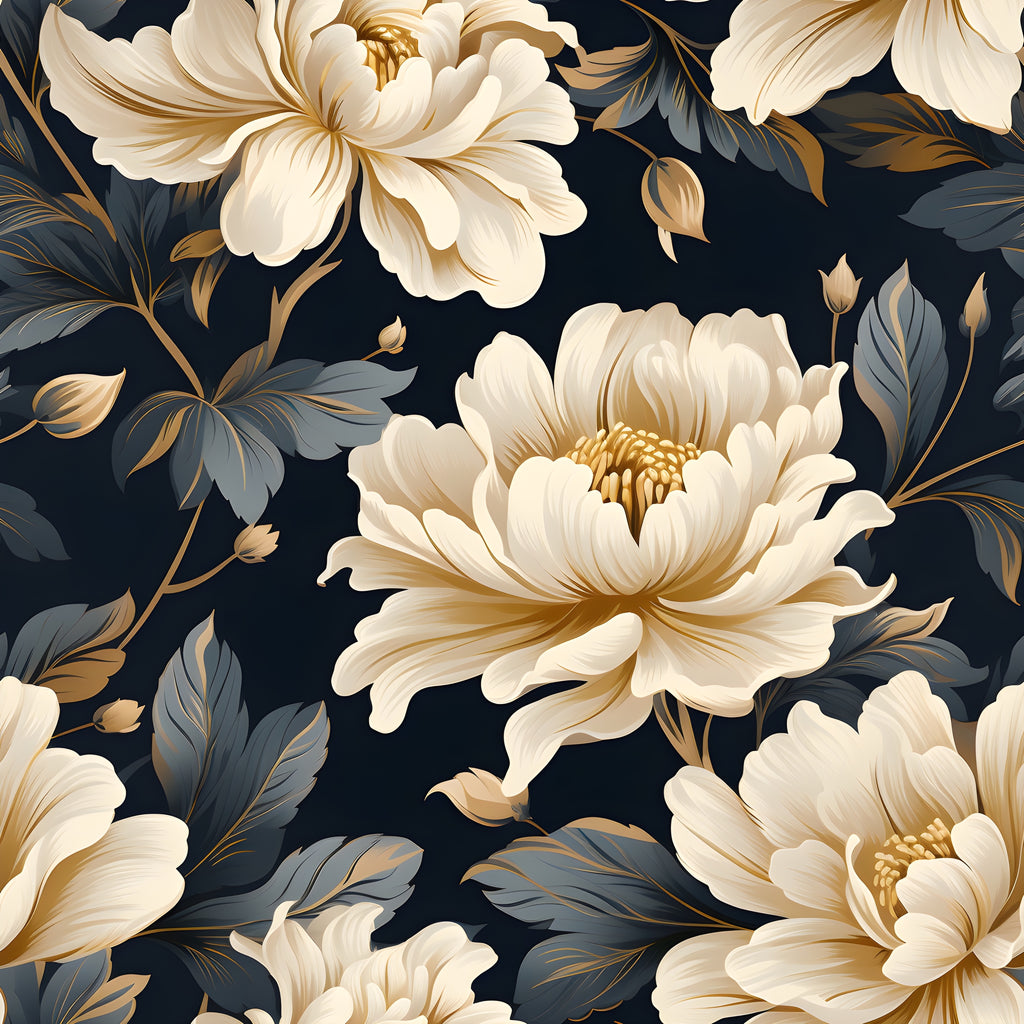 Peony Brocade Wallpaper