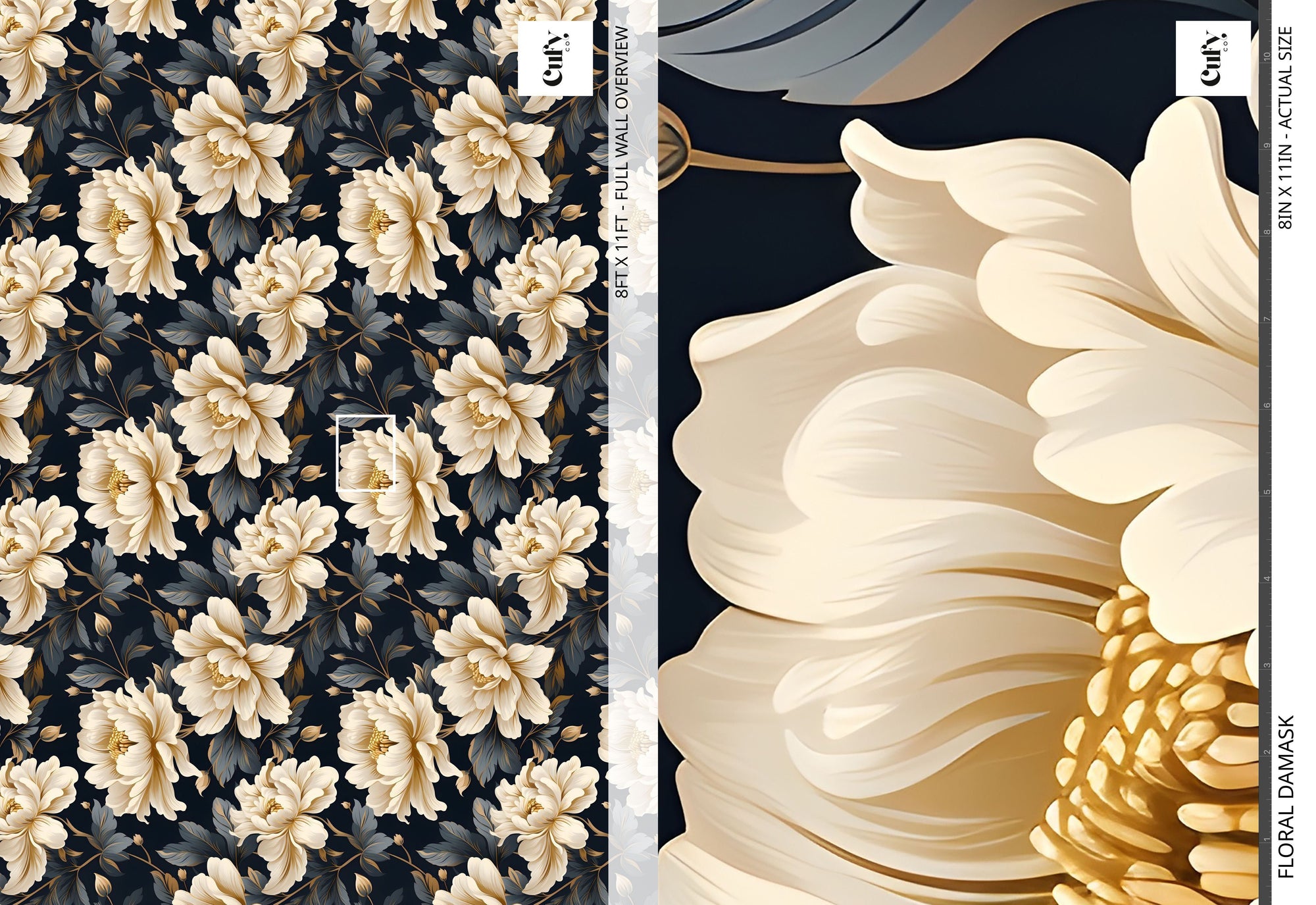 Floral Damask Wallpaper