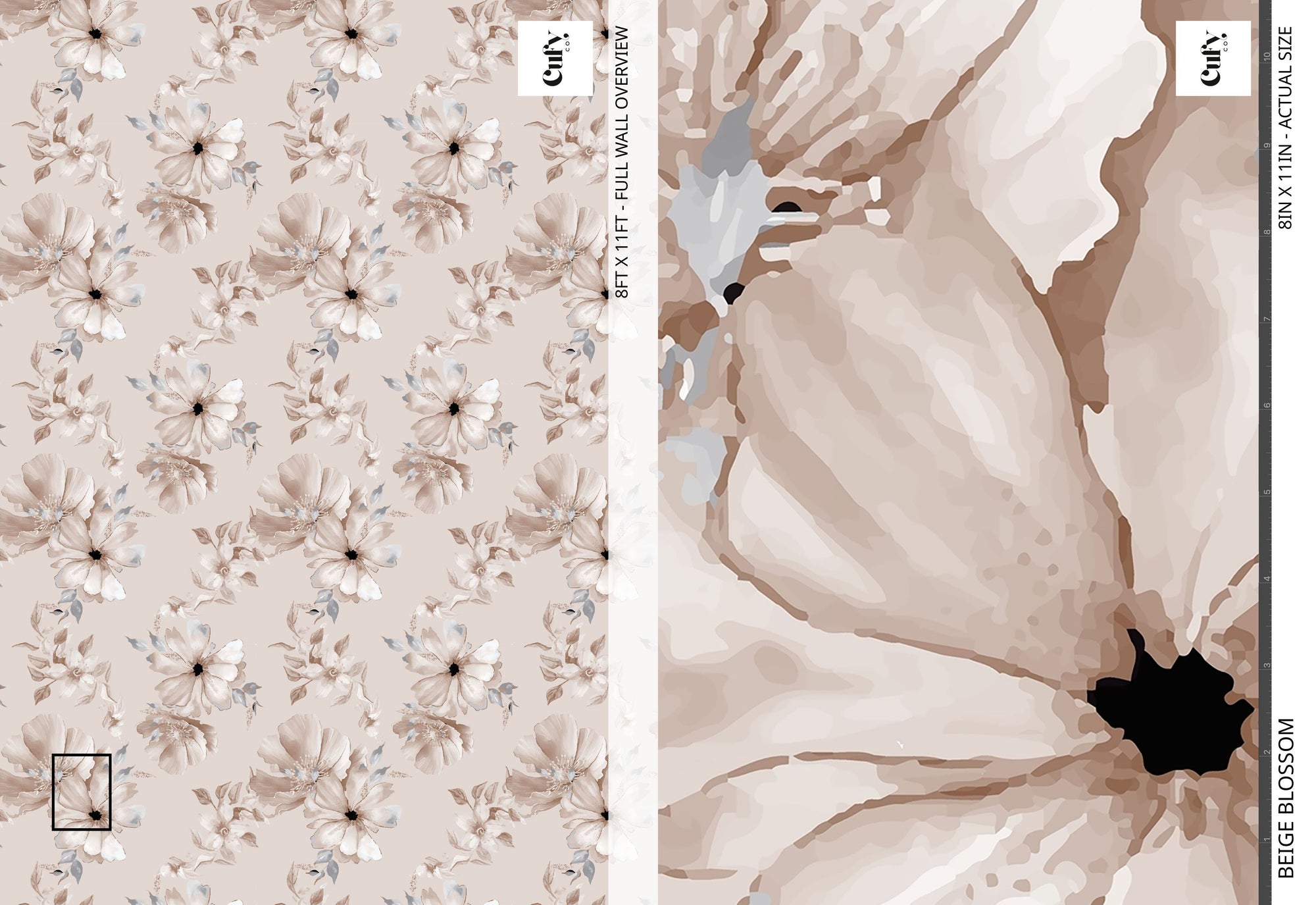 Beige Blossom Wallpaper