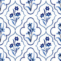 Indigo Tile Wallpaper
