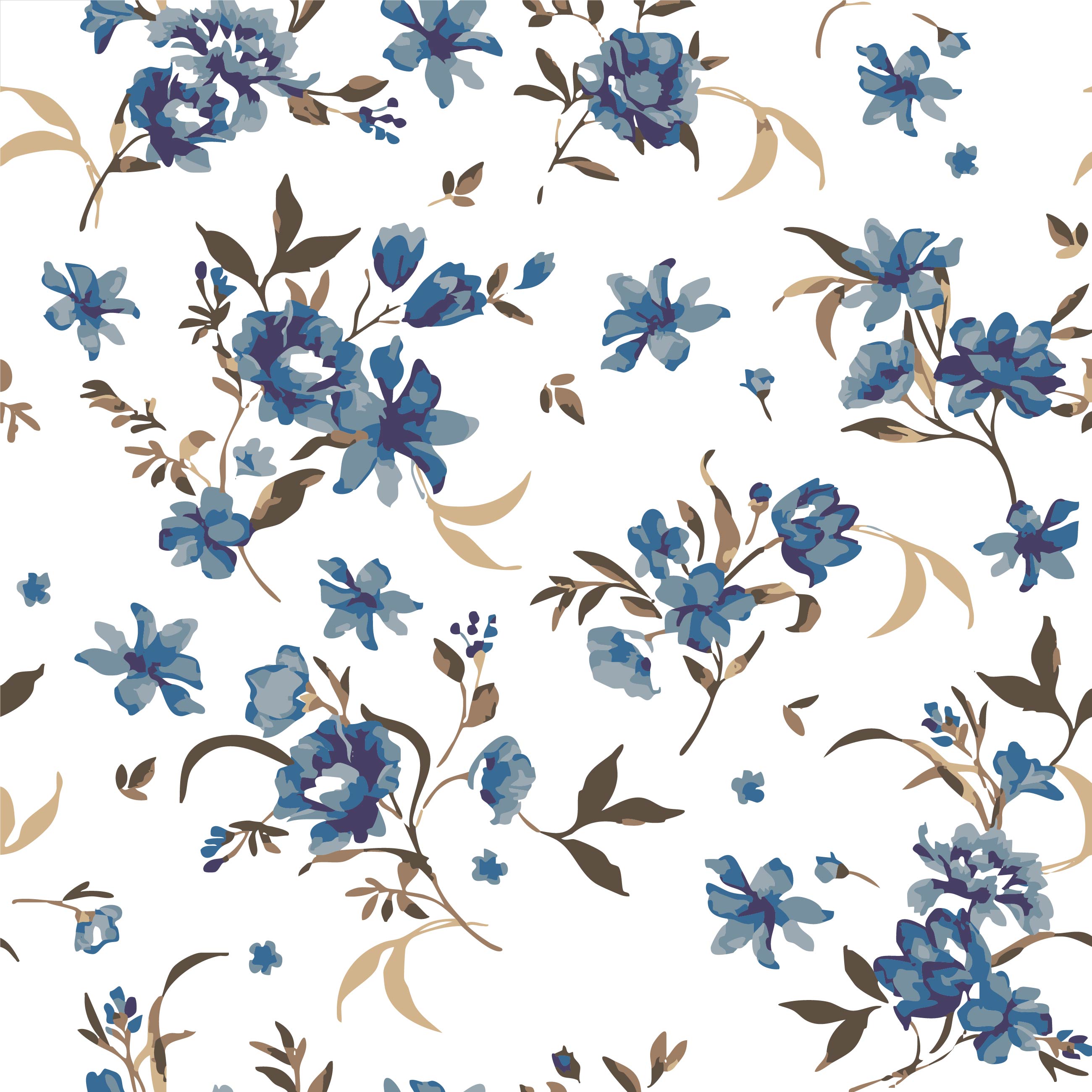 Cobalt Blossom Wallpaper