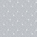 Greige Vine Floral Wallpaper