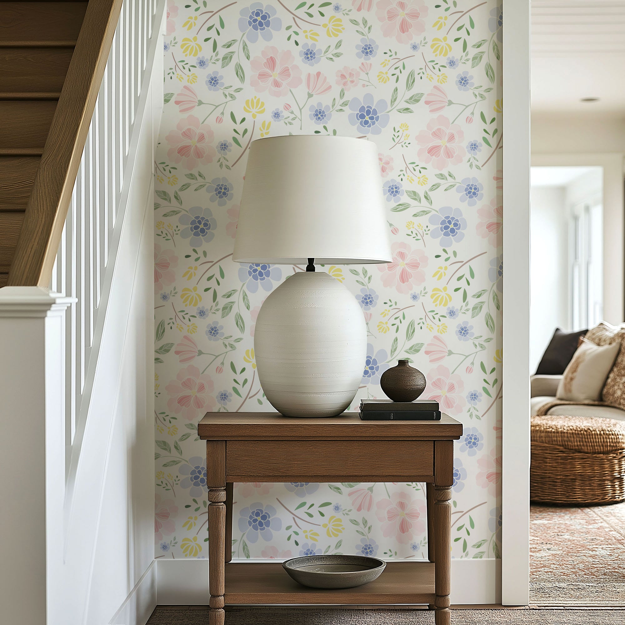 Pastel Peony Garden Wallpaper