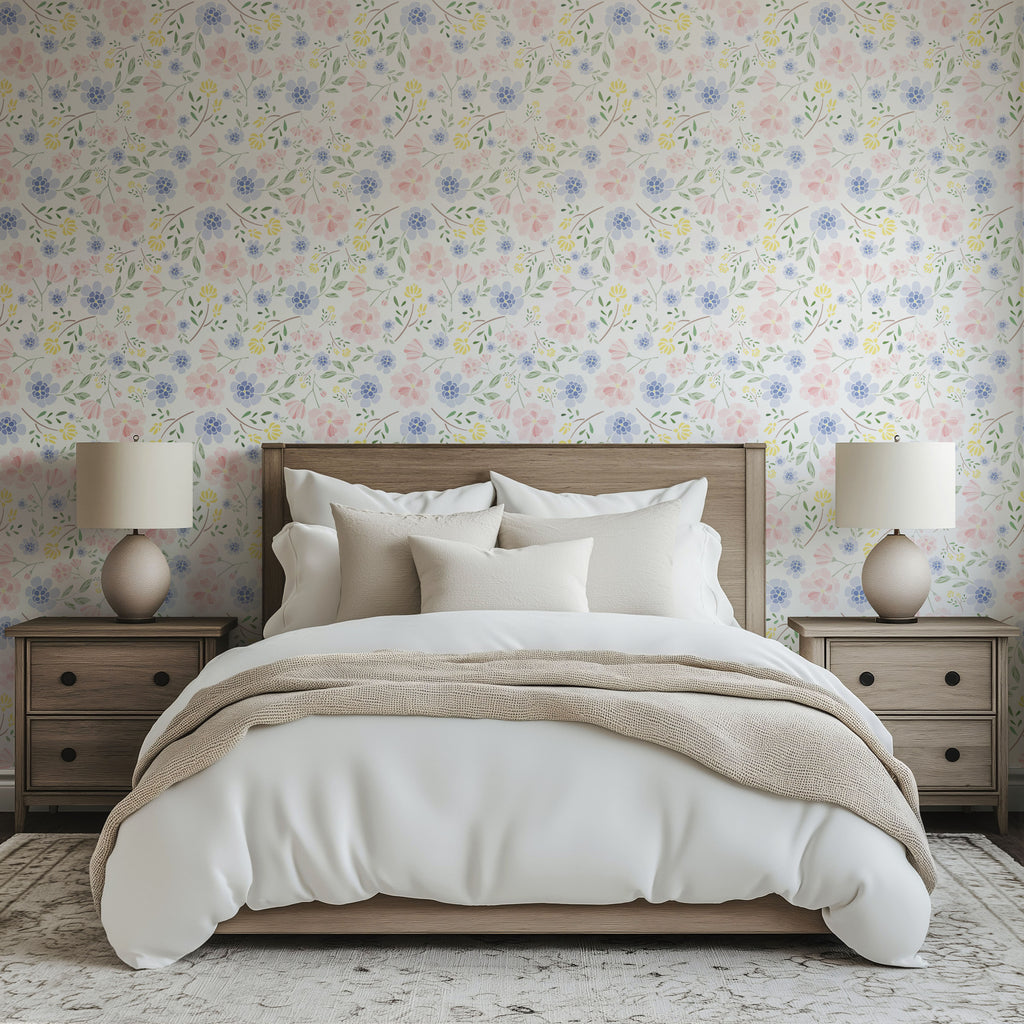 Pastel Peony Garden Wallpaper