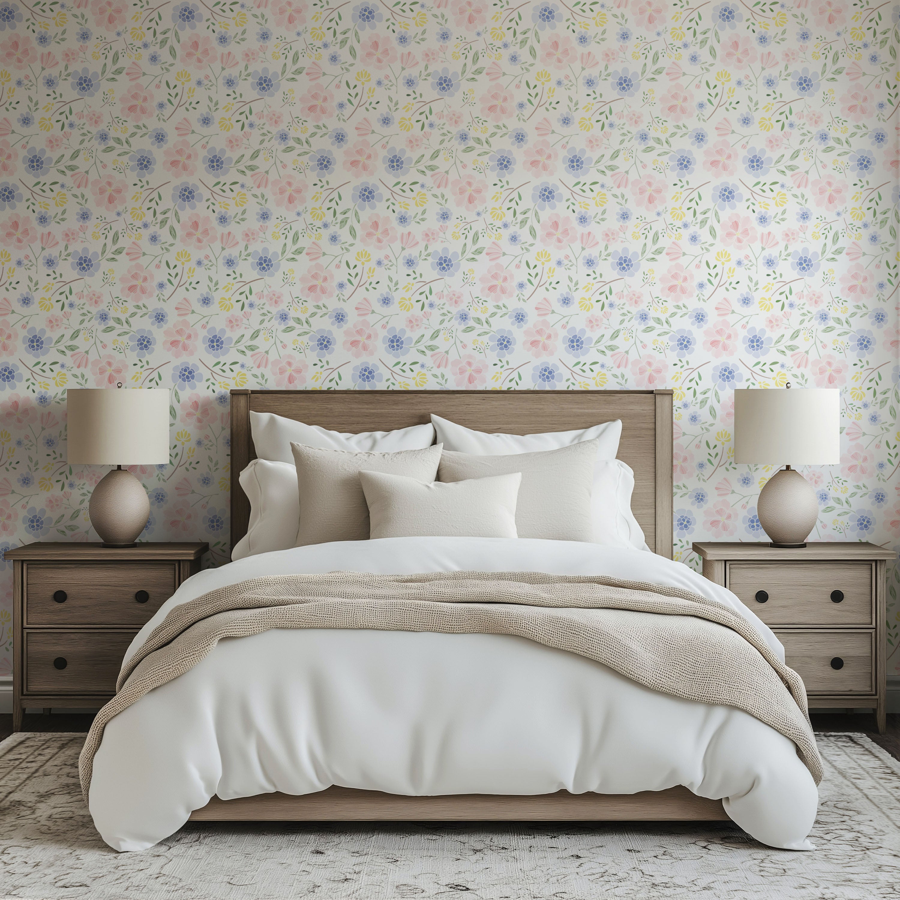 Pastel Peony Garden Wallpaper
