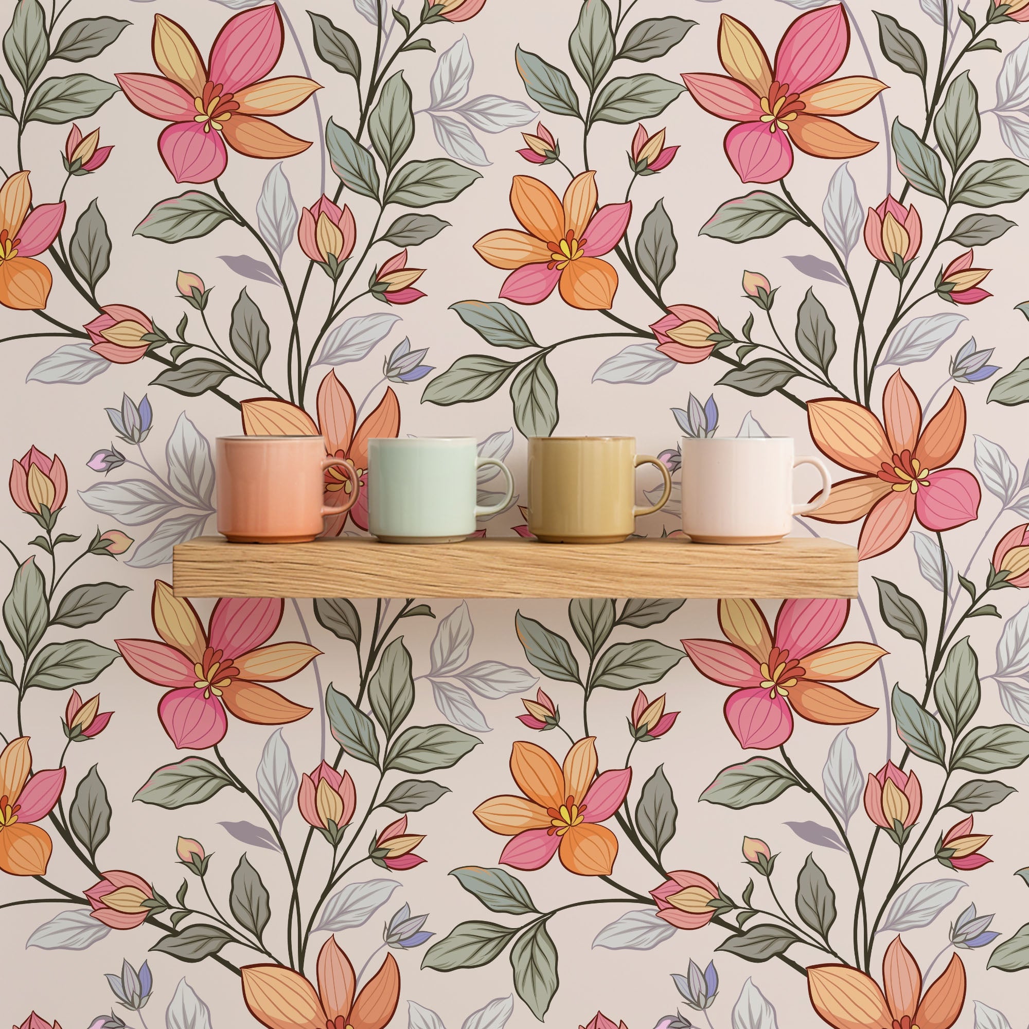 Bloom Vine Wallpaper