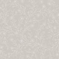 Seamless Floral Line Art Wallpaper