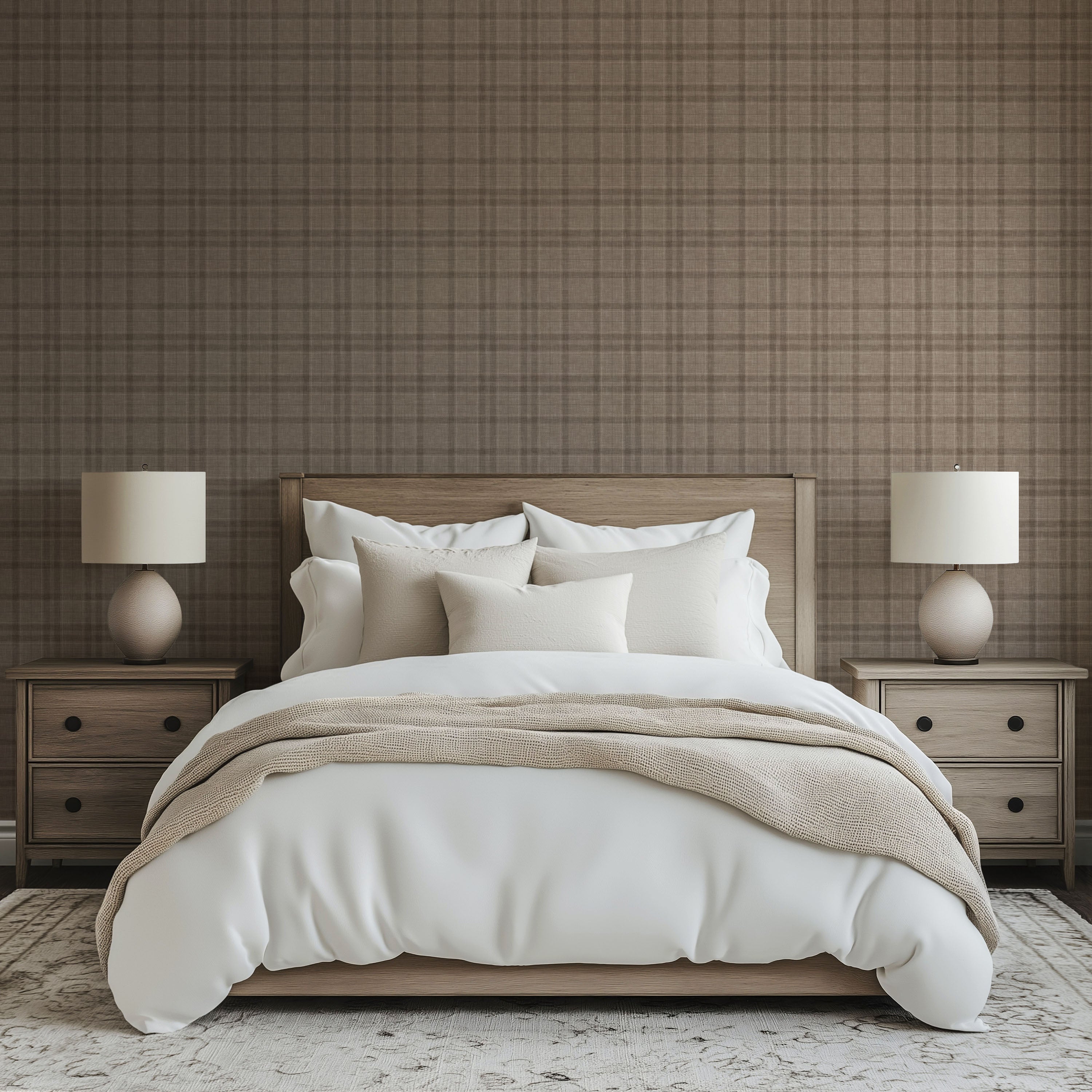 Brown Tartan Plaid Wallpaper