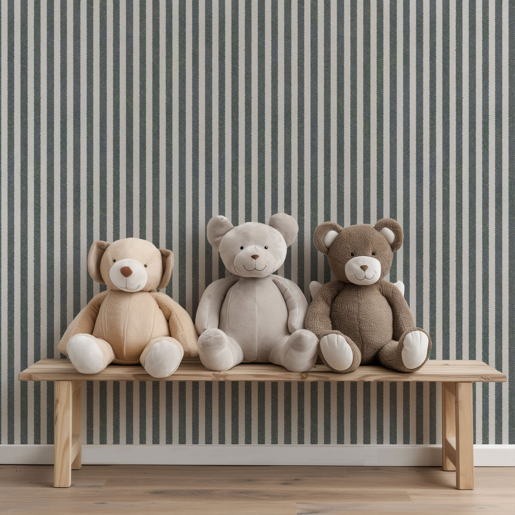 Textured Canvas Strip Wallpaper