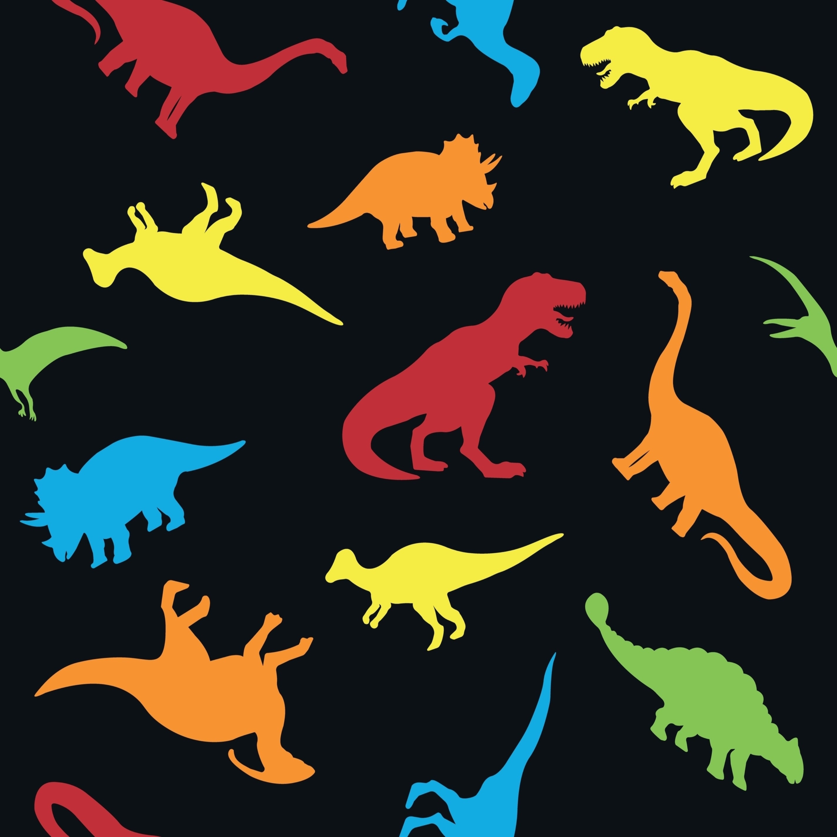 Dino Silhouettes Wallpaper