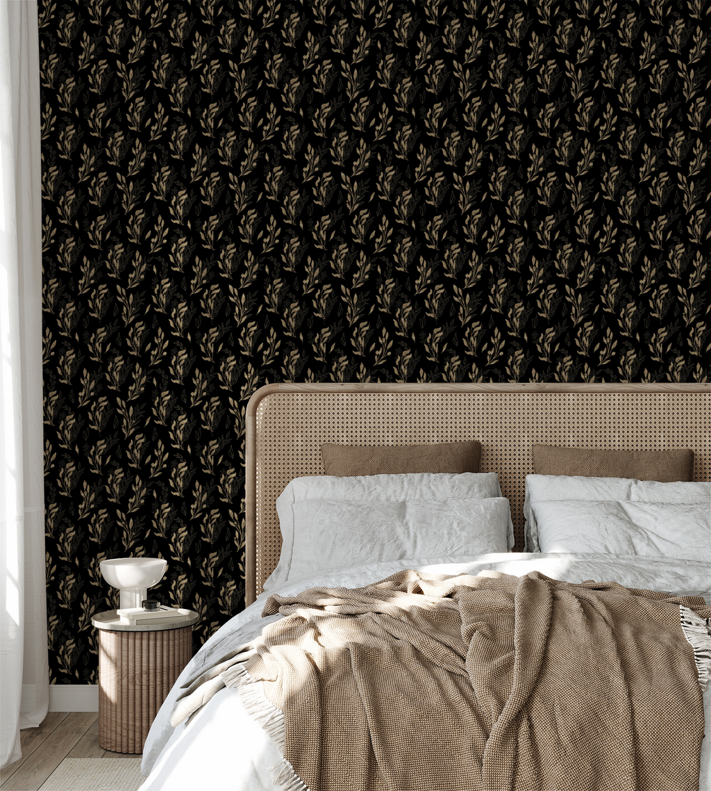 Gold Botanicals Wallpaper