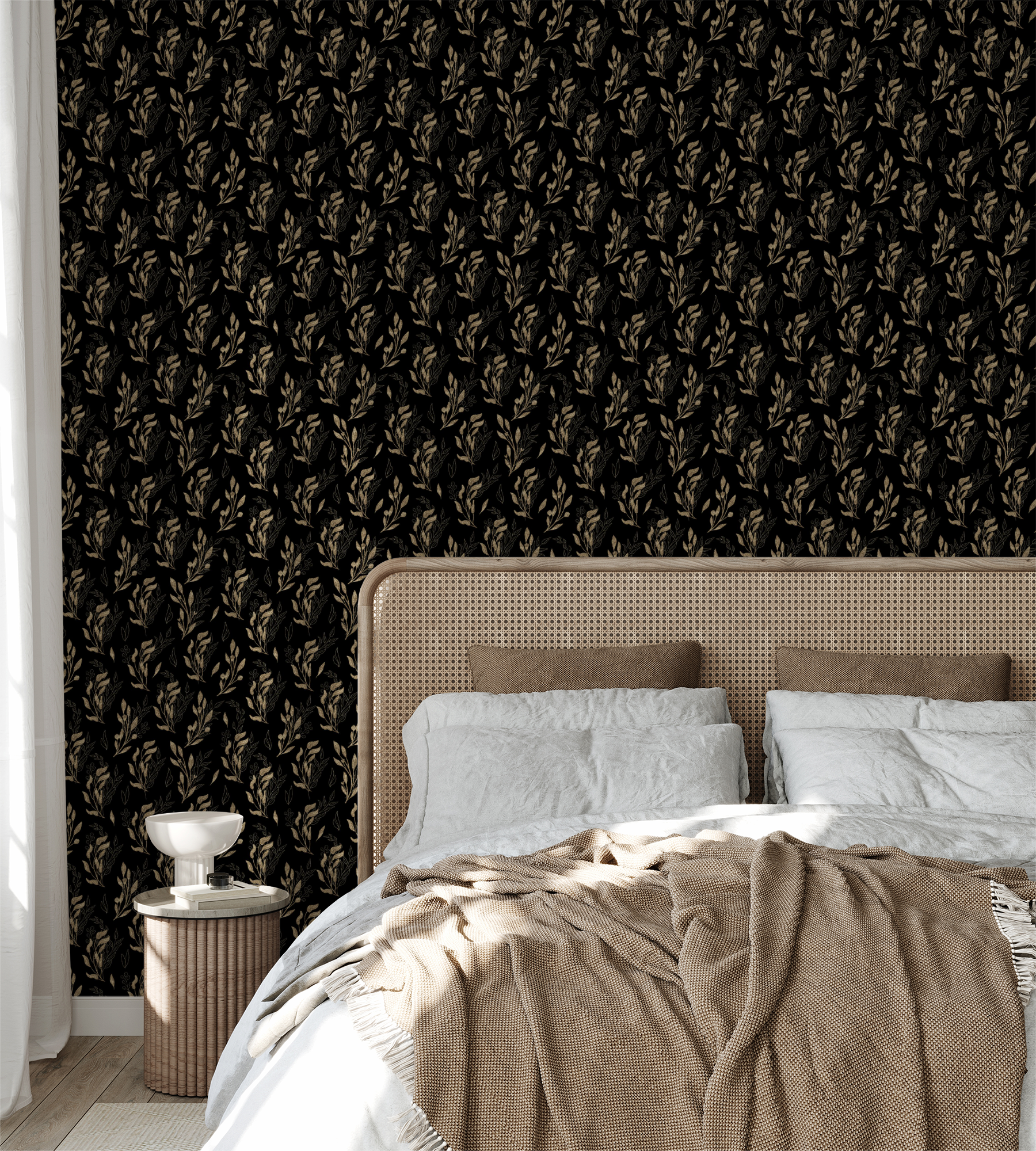 Gold Botanicals Wallpaper