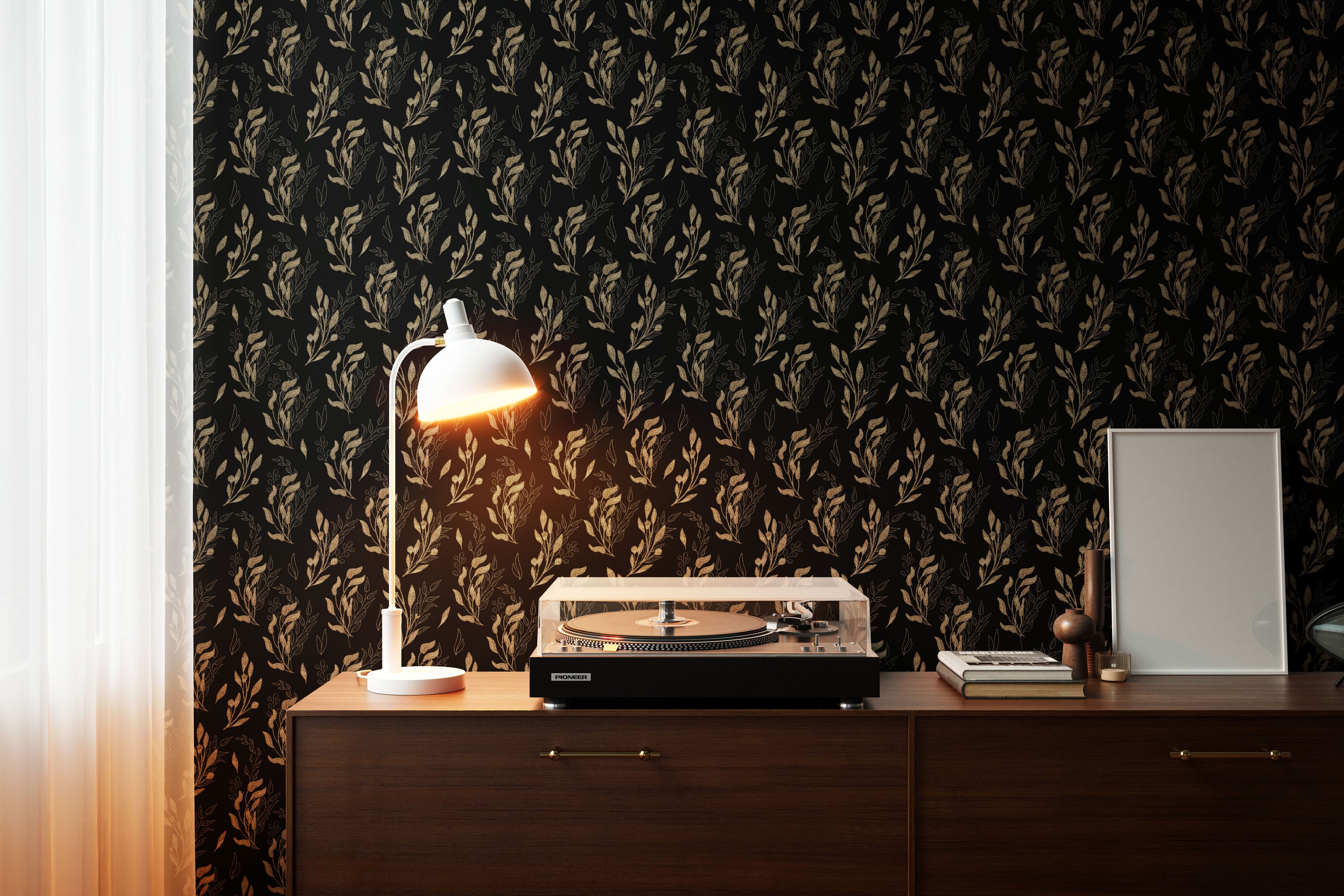 Gold Botanicals Wallpaper