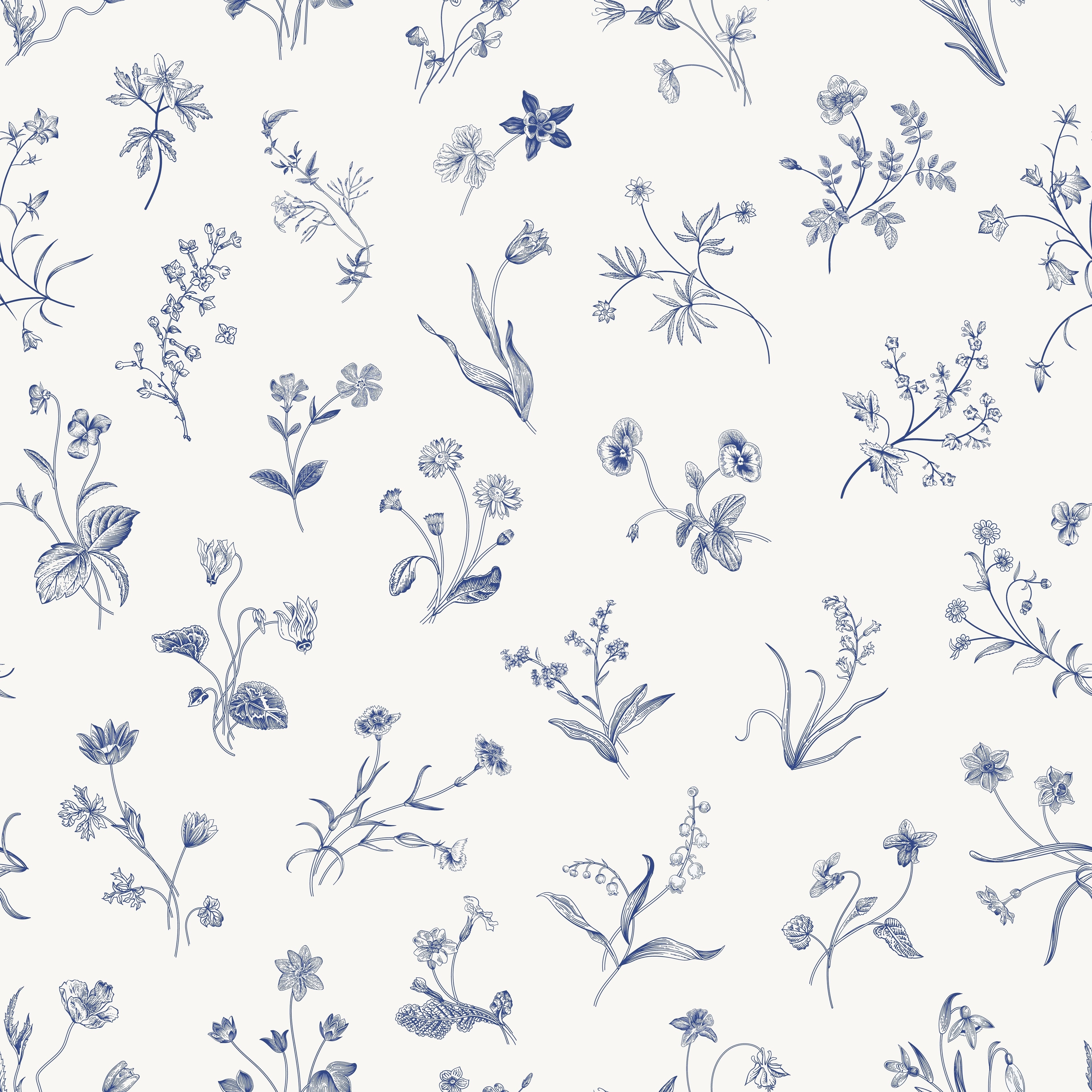 Blue Evienne Wallpaper