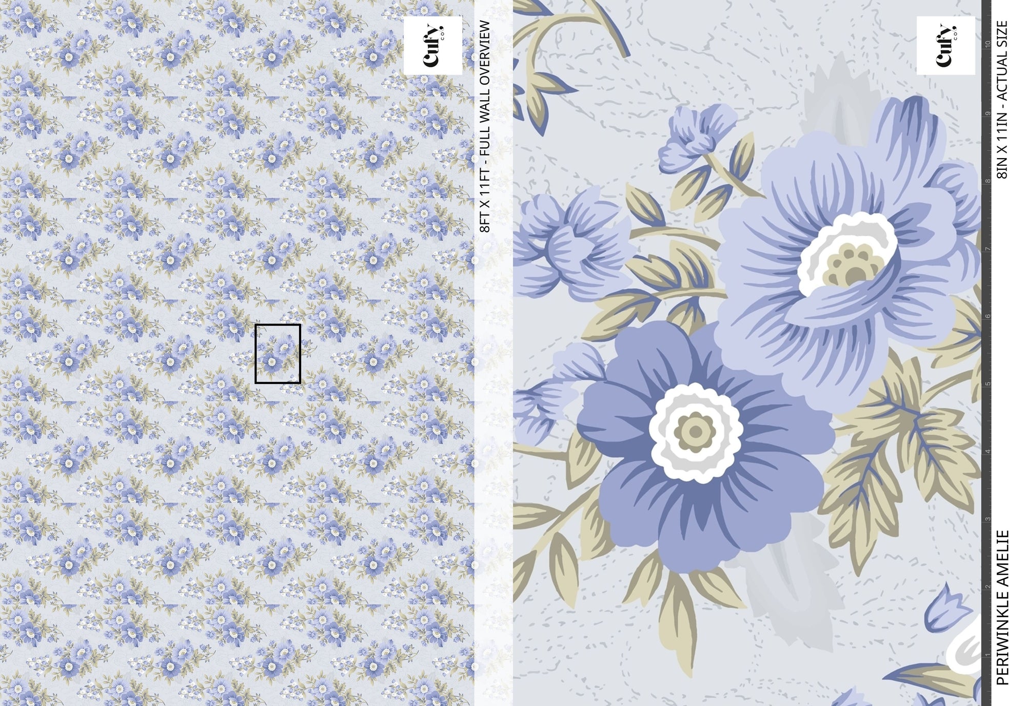 Periwinkle Amelie Wallpaper