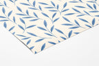Blue Floral Leaf Wallpaper
