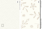 Leaves Embroidery Pattern Wallpaper