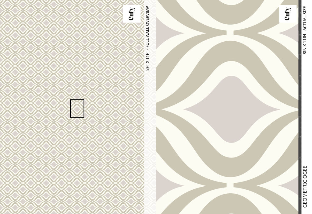 Geometric Ogee Wallpaper