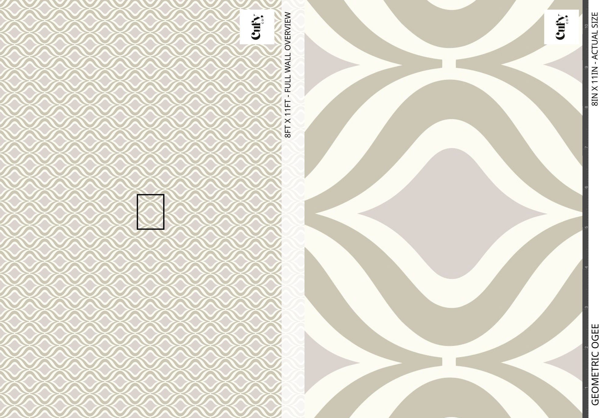 Geometric Ogee Wallpaper