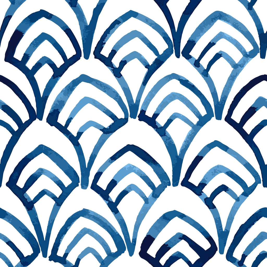 Seigaiha-style Scallop Wallpaper