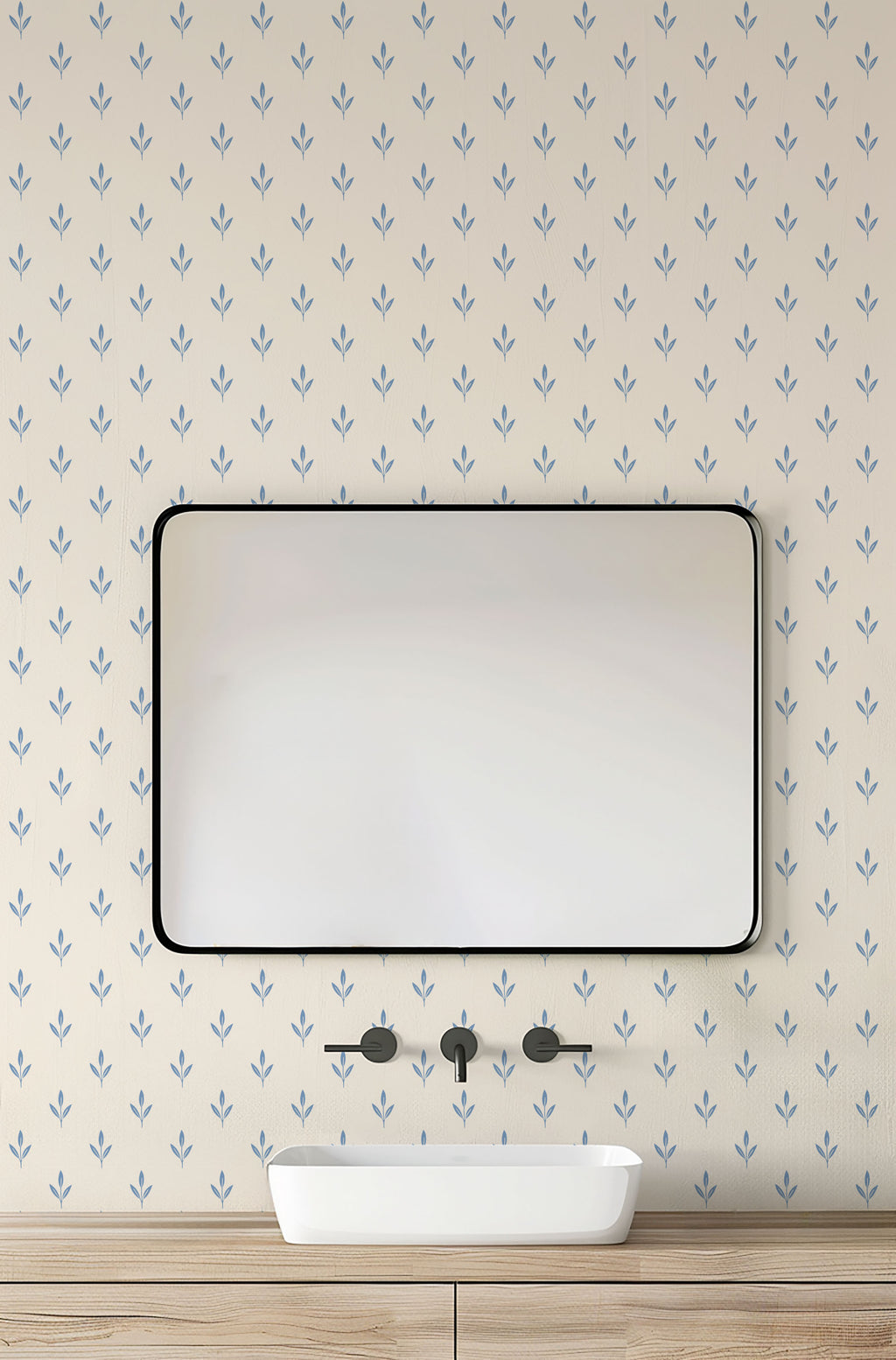 Blue Sprig Wallpaper
