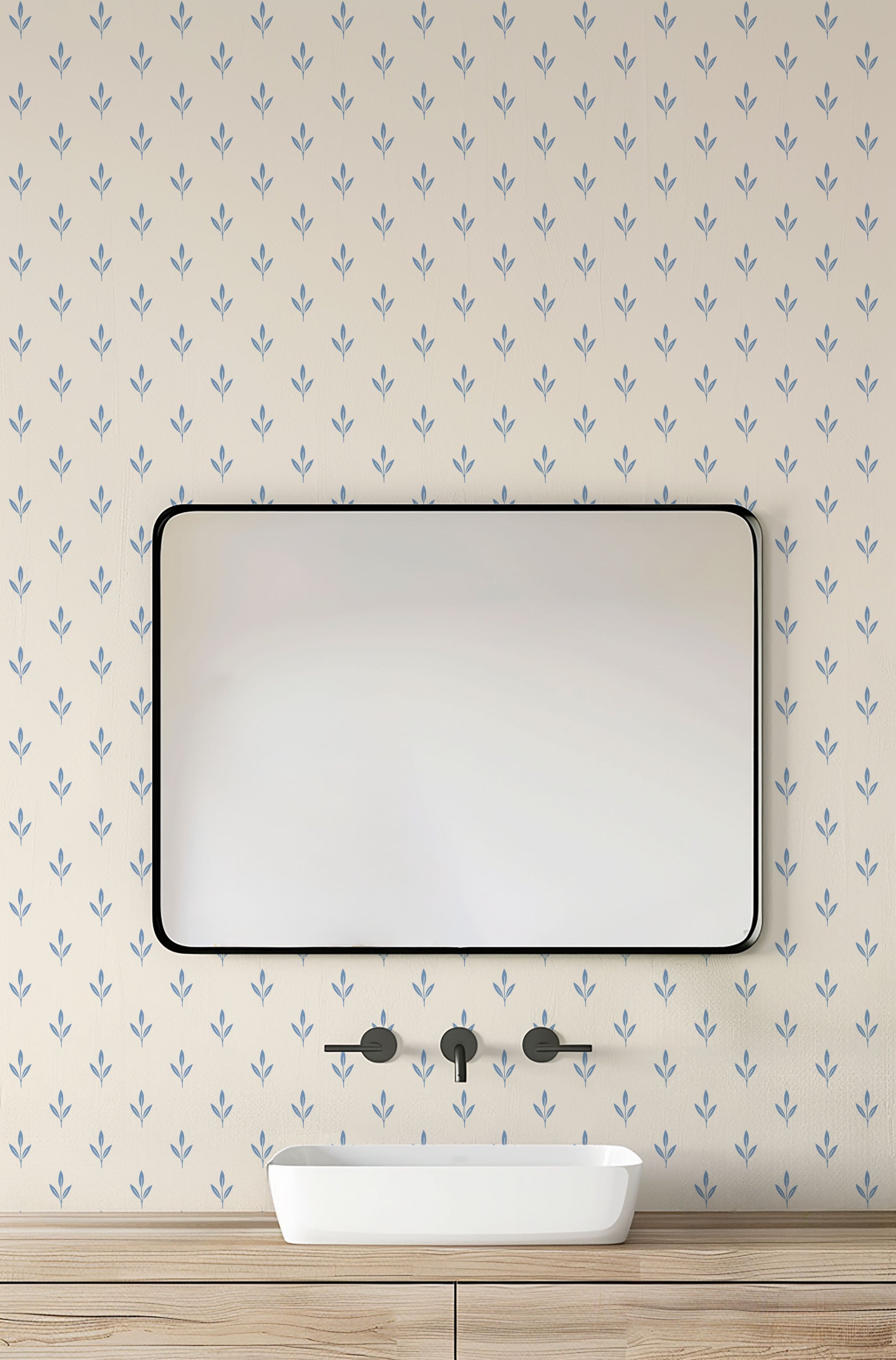Blue Sprig Wallpaper