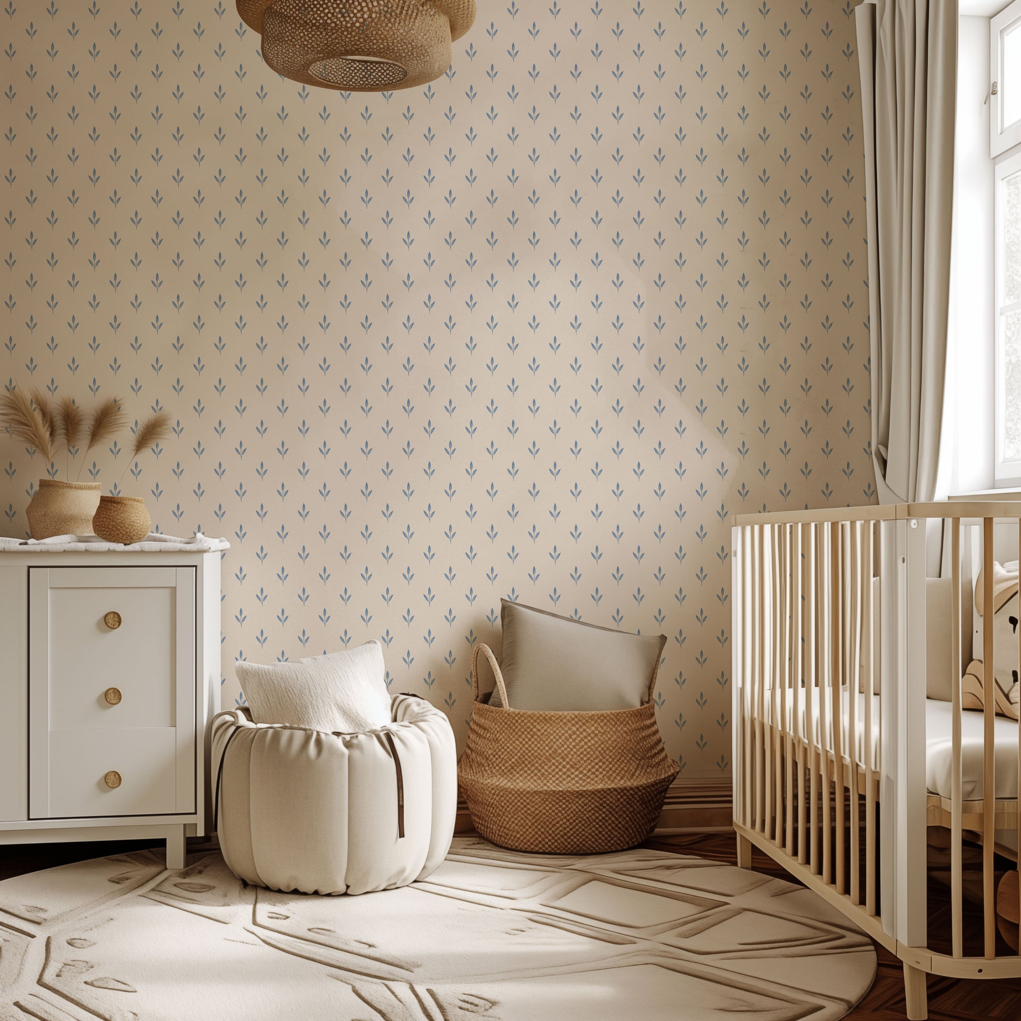Blue Sprig Wallpaper