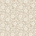 Beige Floral Damask Wallpaper