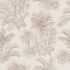 Beige Tropical Palm Wallpaper