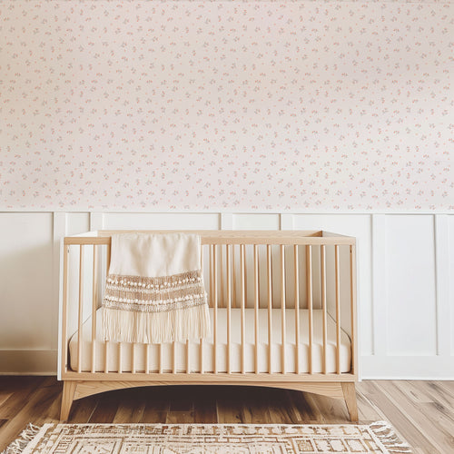 Blush Pink Floral Wallpaper