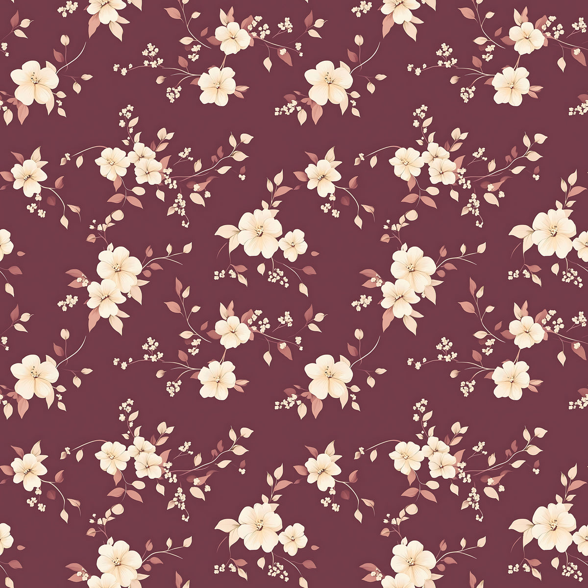 Burgundy Vintage Wallpaper
