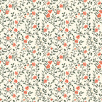 Coral Blossom Floral Wallpaper