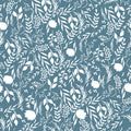 Blue Floral Silhouette Wallpaper