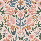 Folk Floral Wallpaper