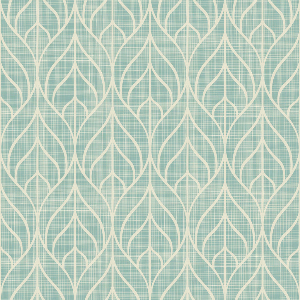 Geometric Leaf Trellis Wallpaper