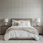 Neutral Tartan Stripe Wallpaper