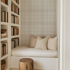 Neutral Tartan Stripe Wallpaper